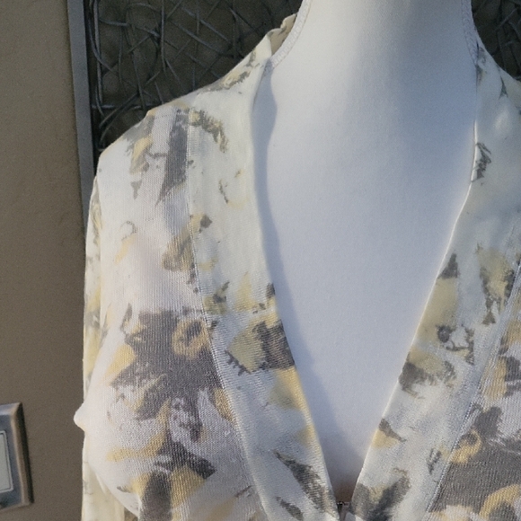 NIC+ZOE Lightweight L/S V-Neck Button-up Linen Blend Cardi - Picture 3 of 7